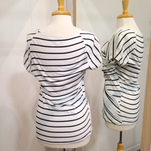 SOLD Anthropologie Postmark Striped Ruffle Tee - Picture 3 of 6